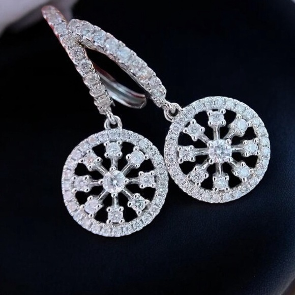 Jewelry - Dangling Rhinestone Hook Earrings